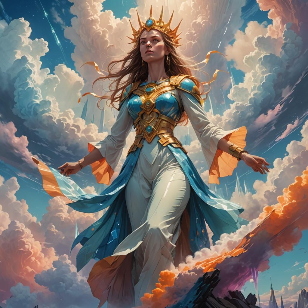 Crystalline Spires in Ethereal Digital Landscape