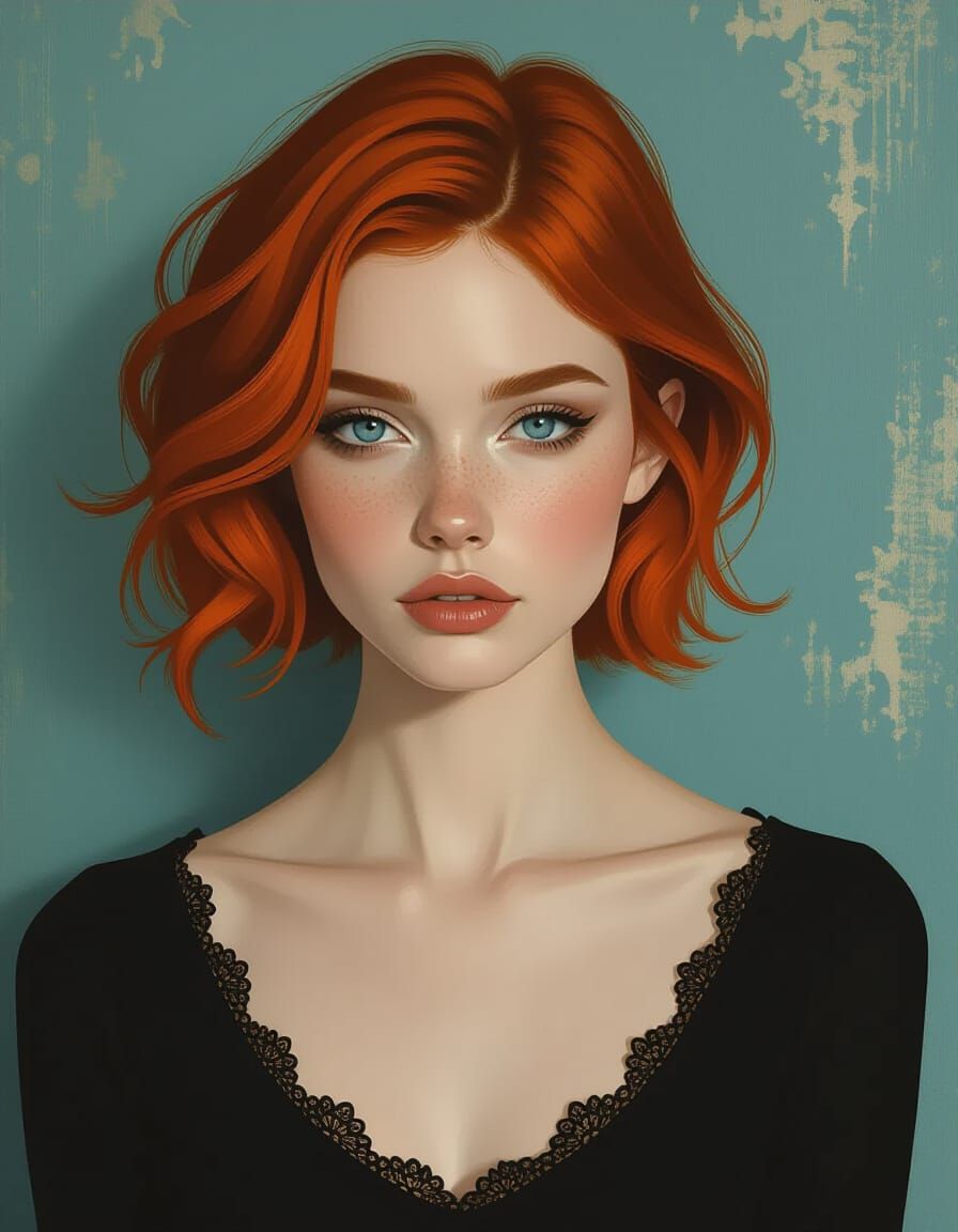 Sad Young Woman in Ethereal Backlighting, Gothic Art Style