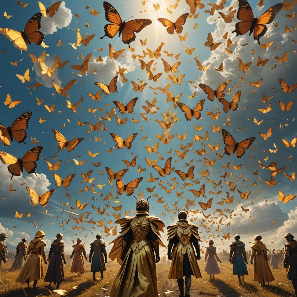 Immortals' Golden Butterfly Celebration on the Sun