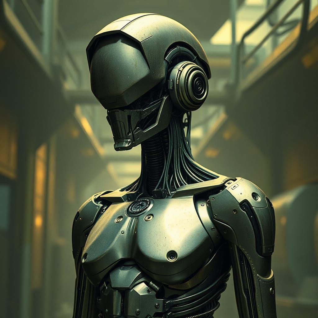 Cyborg Fusion in Dark Biomechanical Style