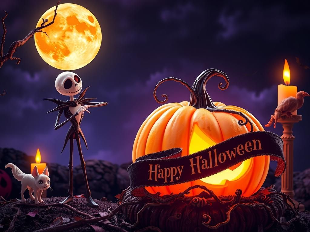 Jack Skellington's Halloween Dreamscape in Magical Realism