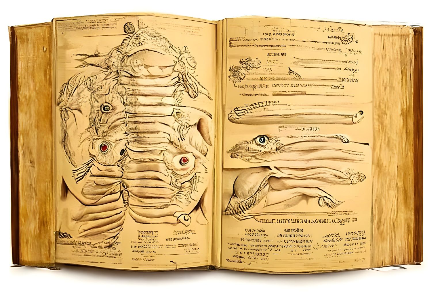 Voynichese Creatures: 18th Century Anatomical Field Guide
