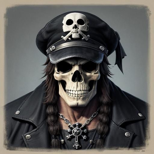 Man in Skull Hat: A Gritty Portrait