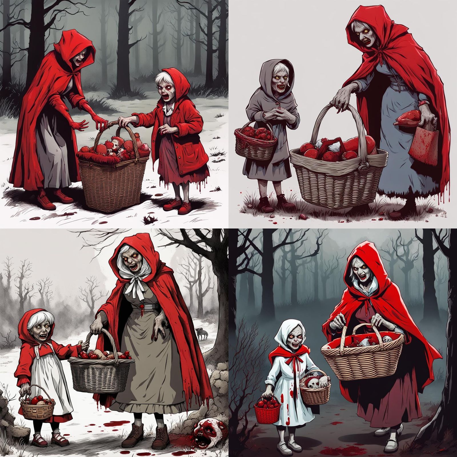 Hellish Red Riding Hood and Zombie Grandmother