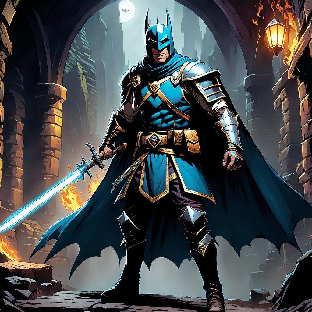 Batman as D&D Ranger: Digital Rendering