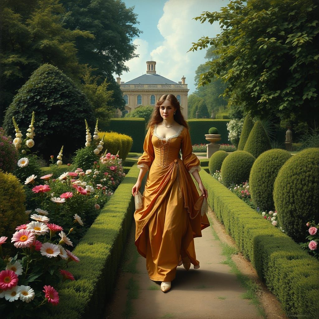Elegant Gardens: A Rococo-Inspired Stroll