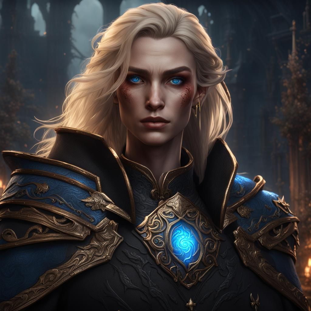 Eladrin Blood Hunter in Detailed Fantasy Art