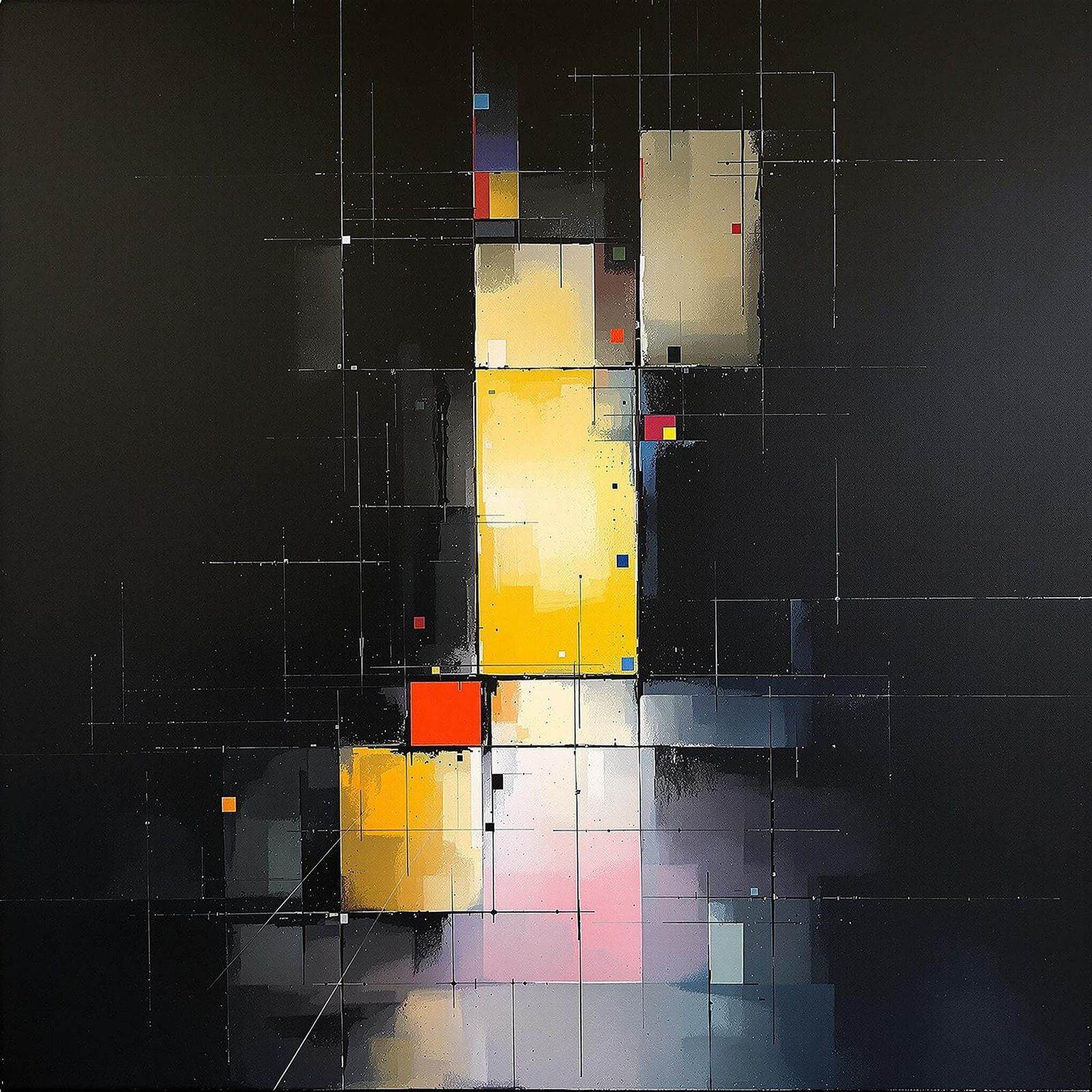 Surrealist Oil Painting of Light and Shadow