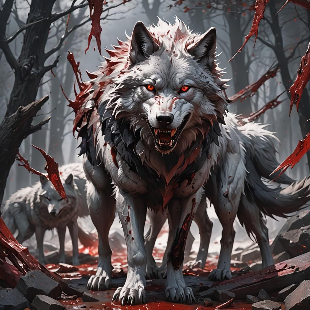 Bloody Wolf: Detailed 3D Anime Art