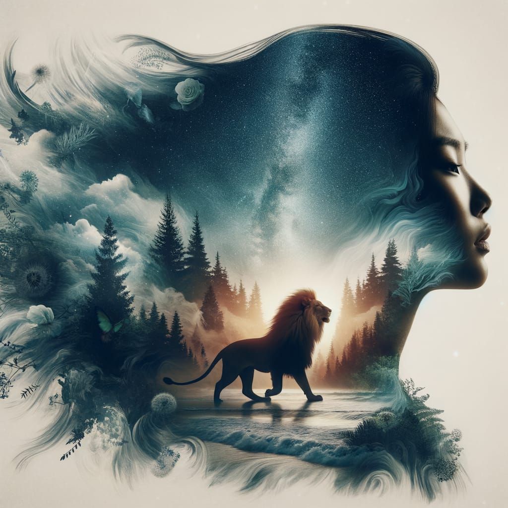 Surreal Double Exposure Art Unites Contrasting Realms