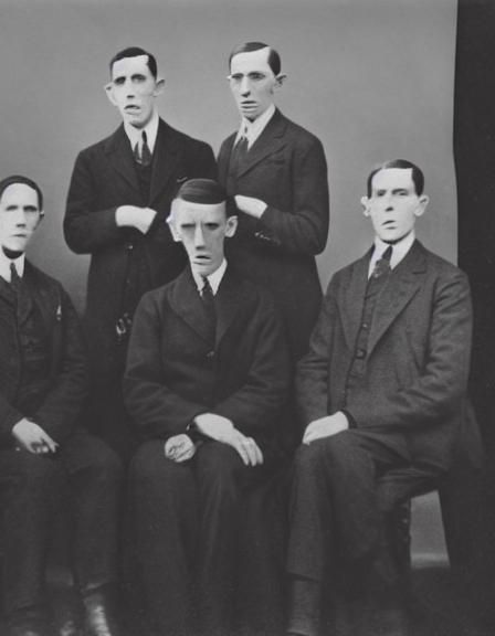 H.P. Lovecraft with Study Group: Tintype Photography