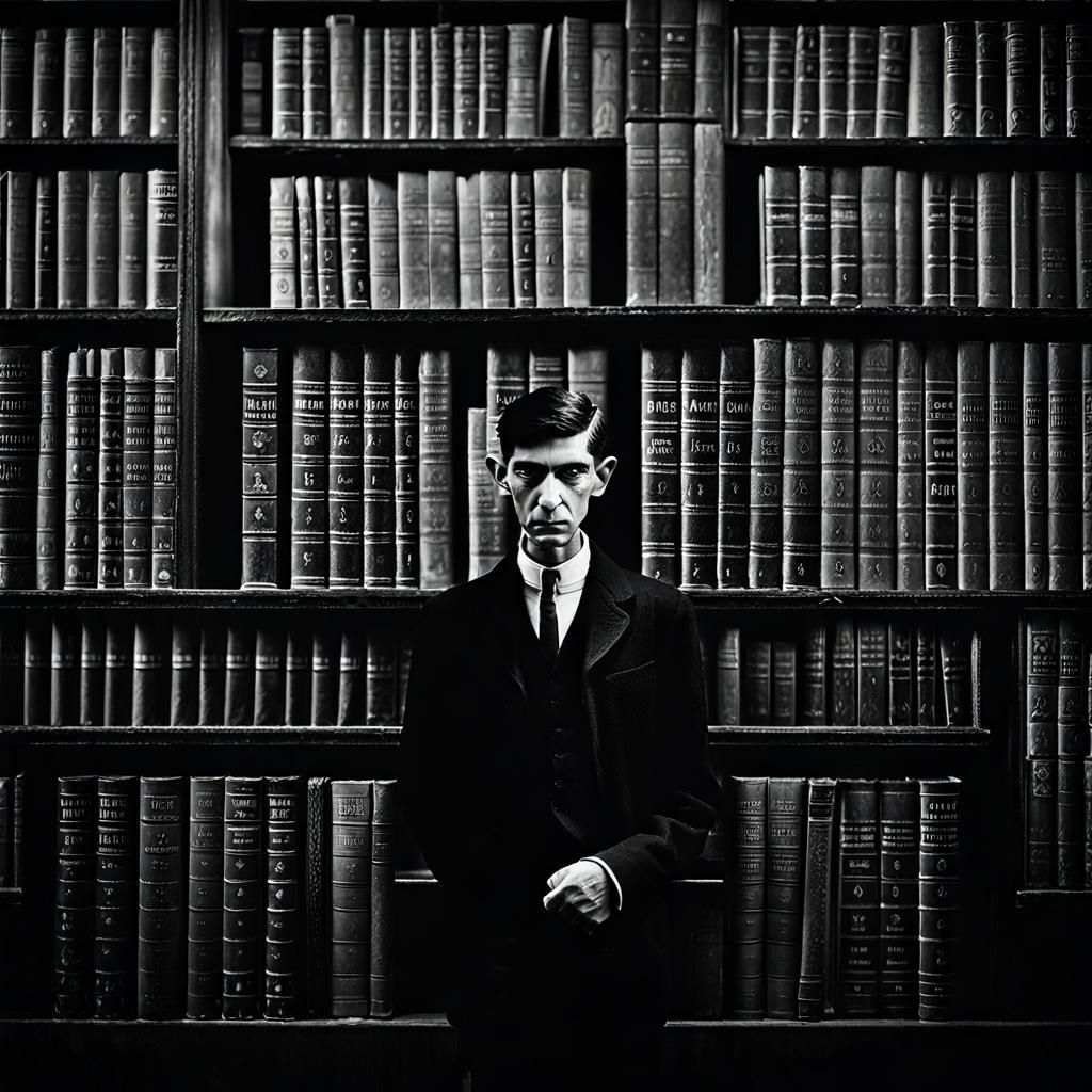 Miskatonic University Law Library: Kafkaesque Black and Whit...