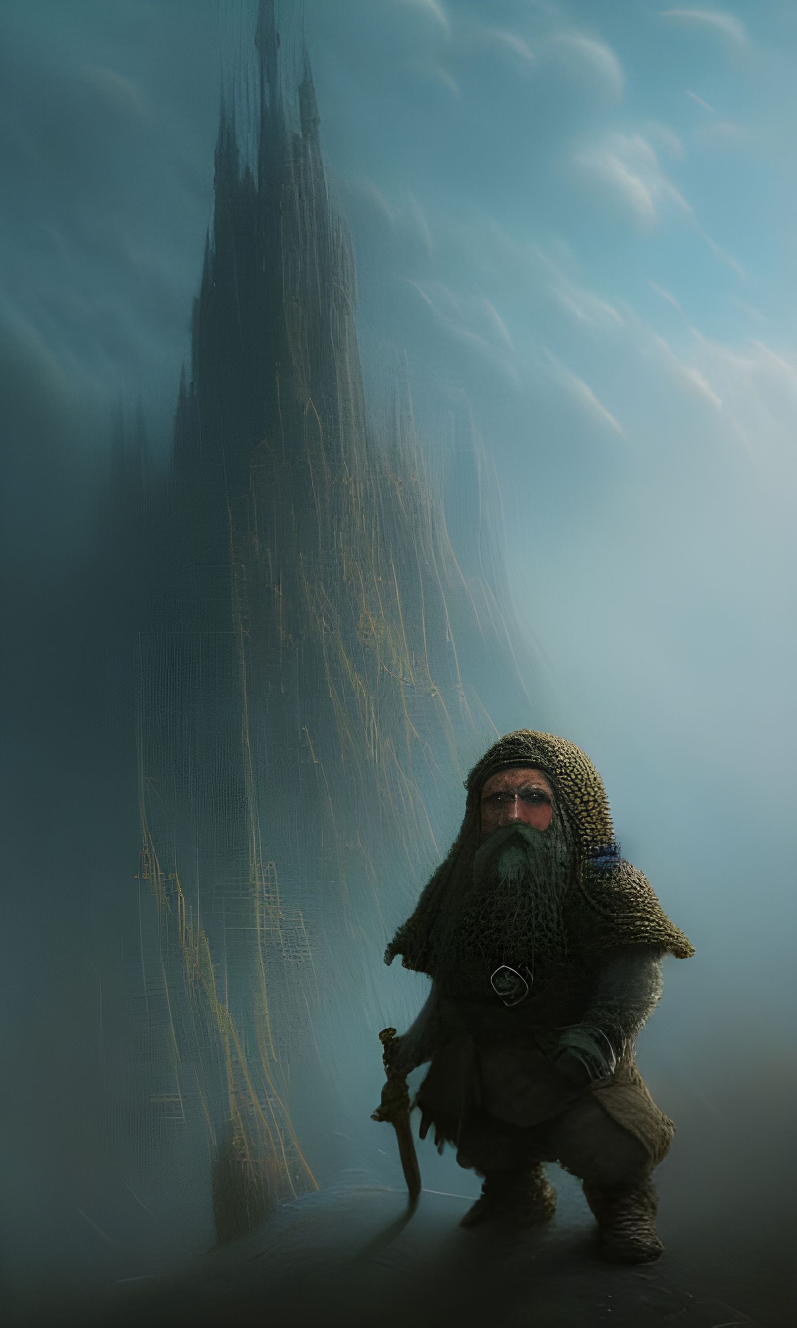 Detailed Dark Fantasy Dwarf in Eldritch Style