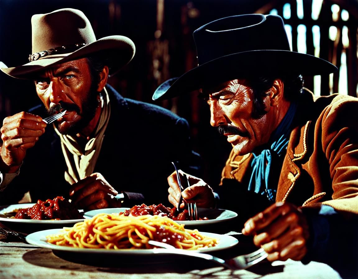 Spaghetti Western Scene in Technicolor