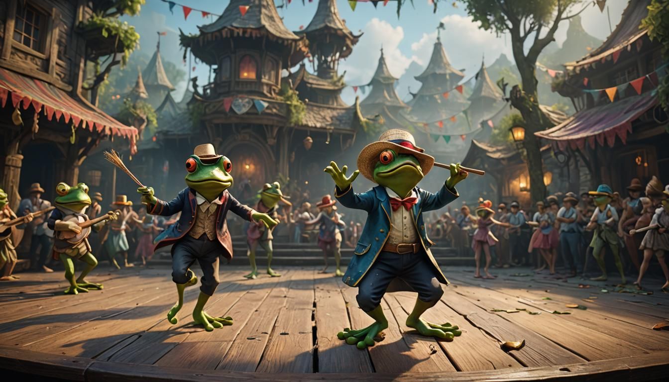 Frog's Bayou Stage Show: Detailed Matte Painting