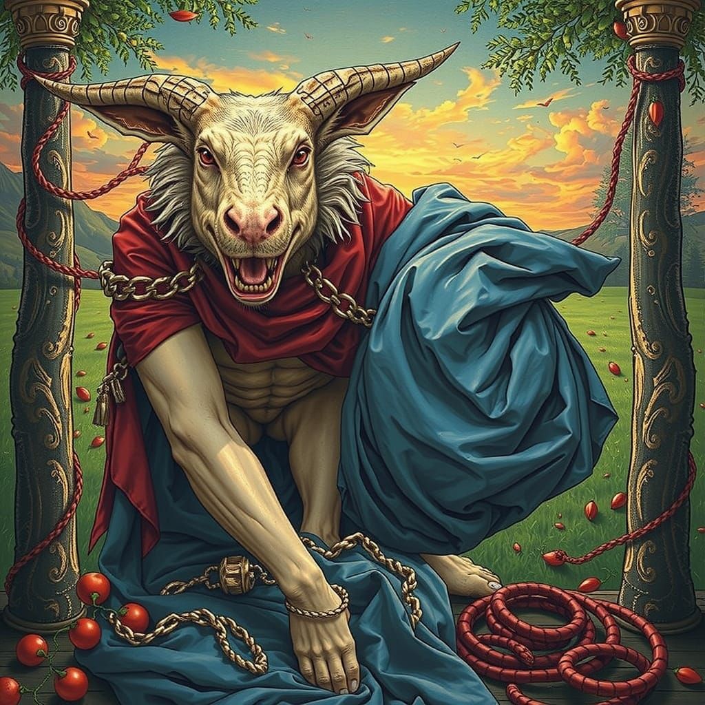 Abstract Swirling Red Forms