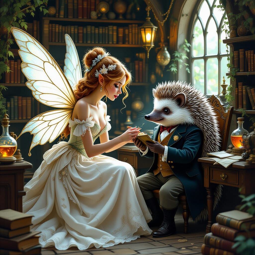 Fairy and Hedgehog in Steampunk Workshop