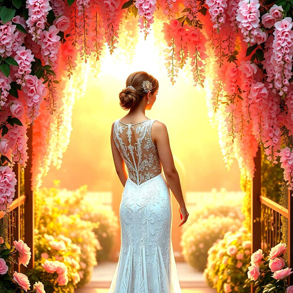 Dreamy 1920s Bride in Ethereal Fantasy Setting