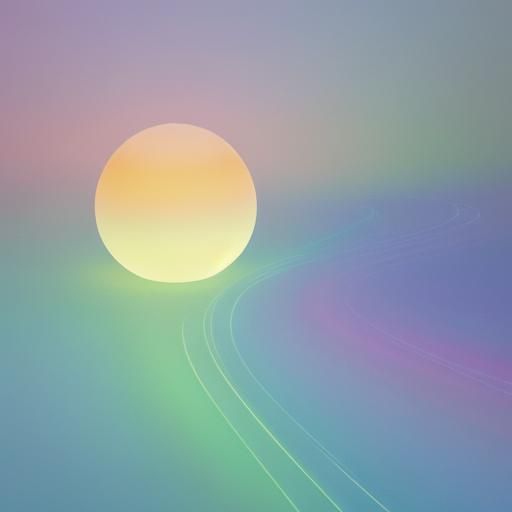 Glowing UFO Radiates Gentle Light in Dreamy Landscape