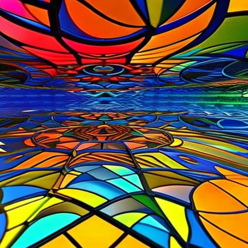 Colorful Stained Glass with Intricate Details