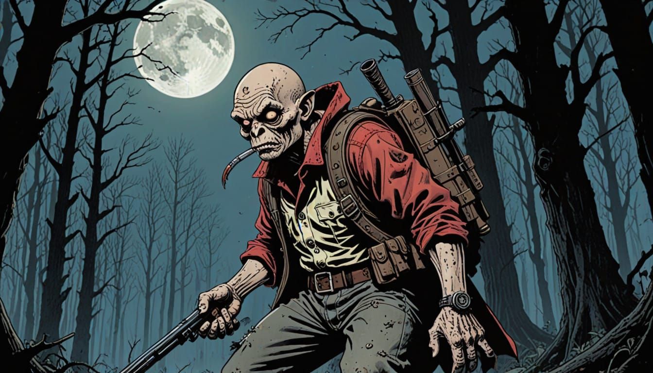 Elmer Fudd Stalks Prey in Haunting, Atmospheric Forest Scene