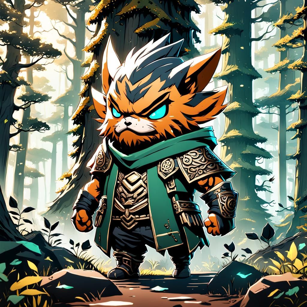 Choji Akimichi in Manga Chibi Mode Forest