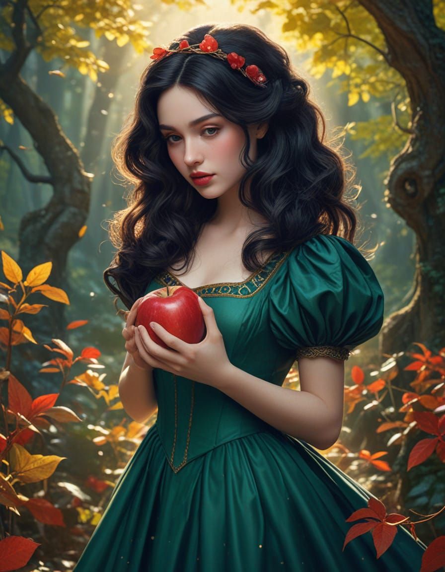 Enchanted Forest Goddess in Mystical Realism Style