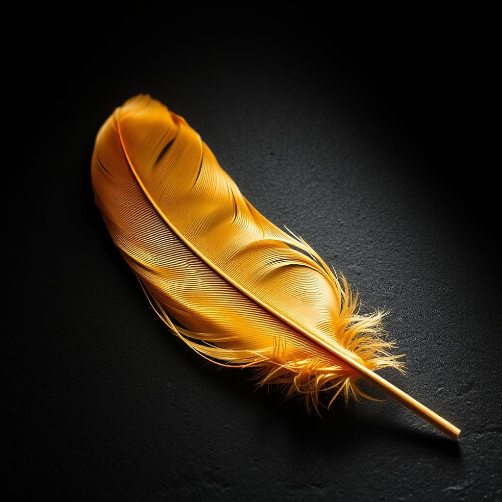 Golden Feather in Soft Focus