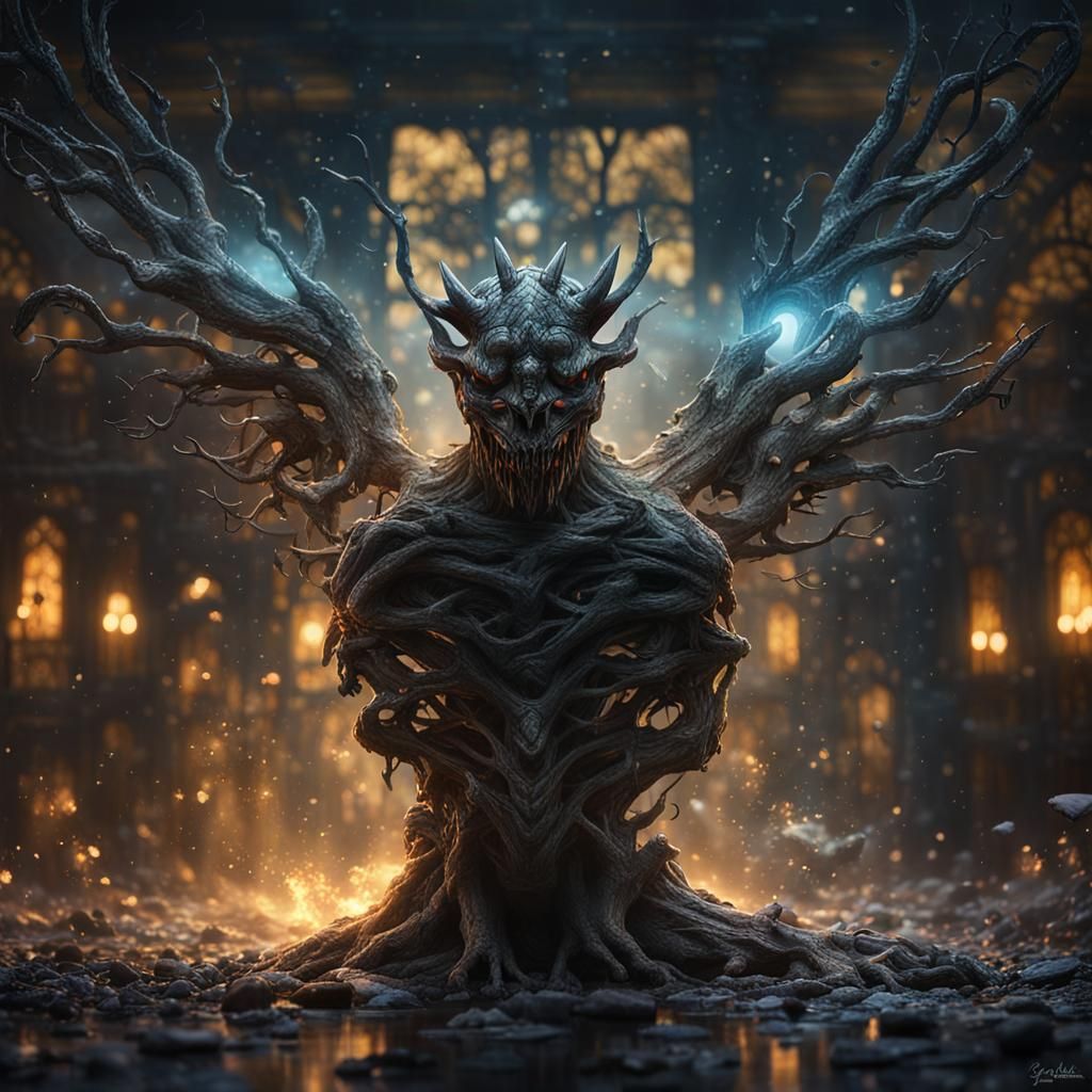 Surreal Transformation: A Dark Fantasy Masterpiece