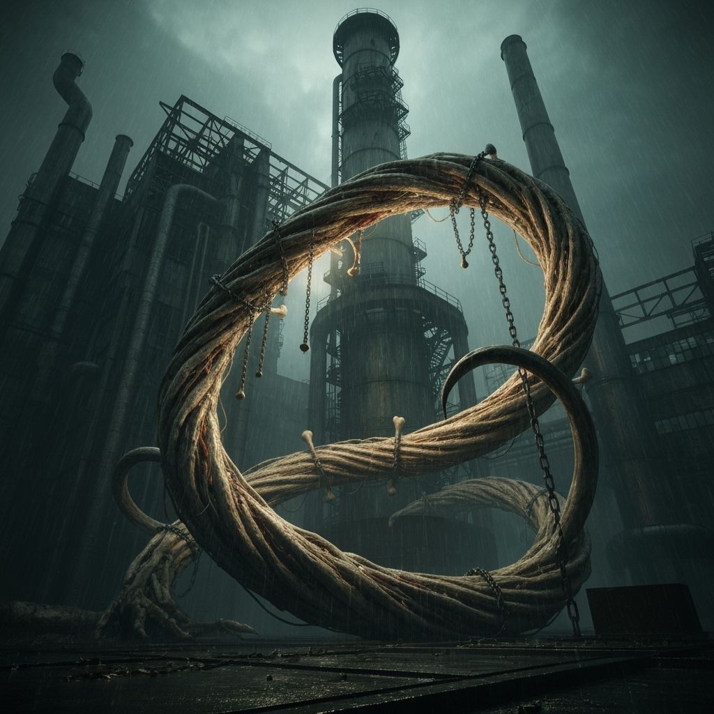 Serpentine Colossus in Biomechanical Industrial Style