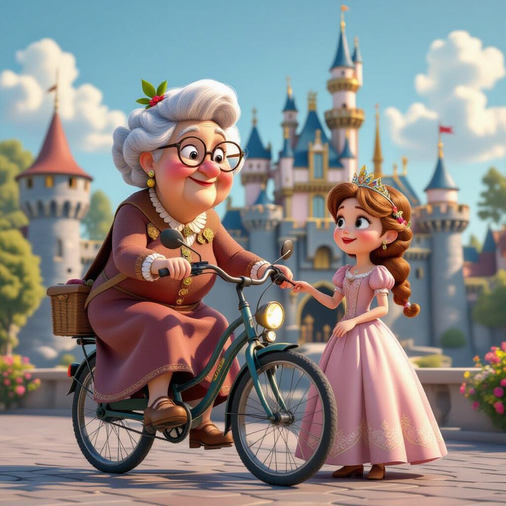 Grandma Visits Medieval Castle on E-Bike