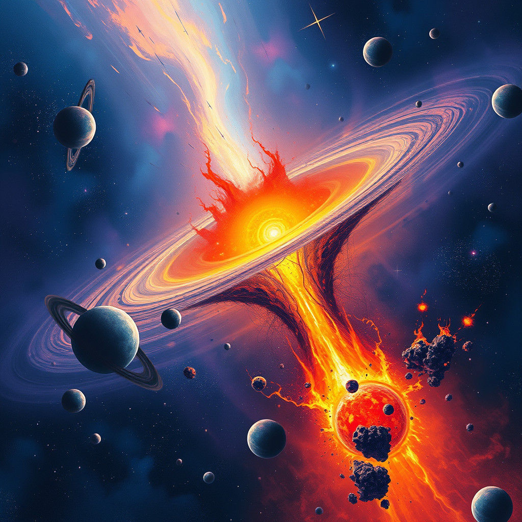 Galactic Chaos: A Star System's Fiery Demise