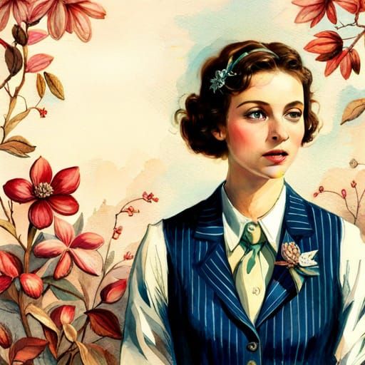 Hyperrealistic Collage of Flowers and Vintage Postcards