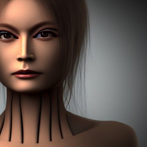 Detailed 8K Rendering of a Female Humanoid
