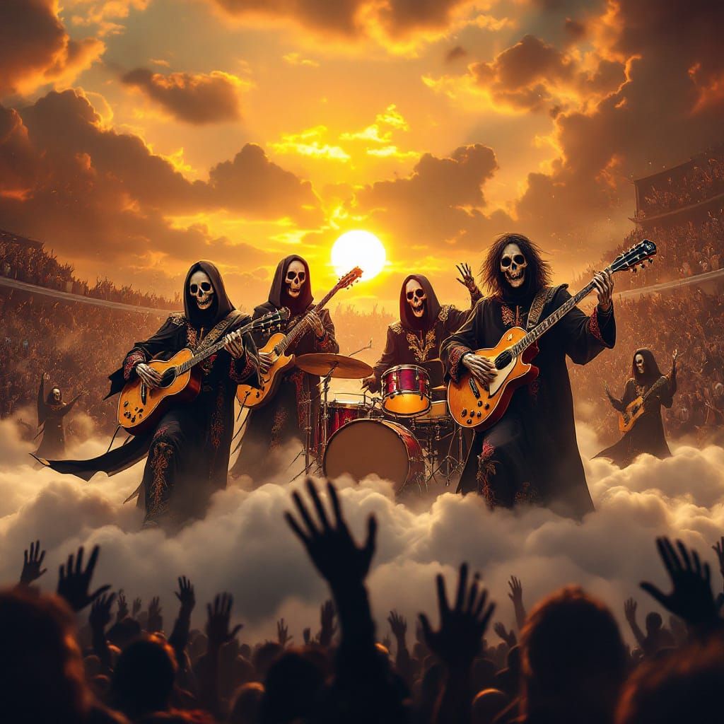 The Reaper Beatles Play a Sunset Stadium Concert