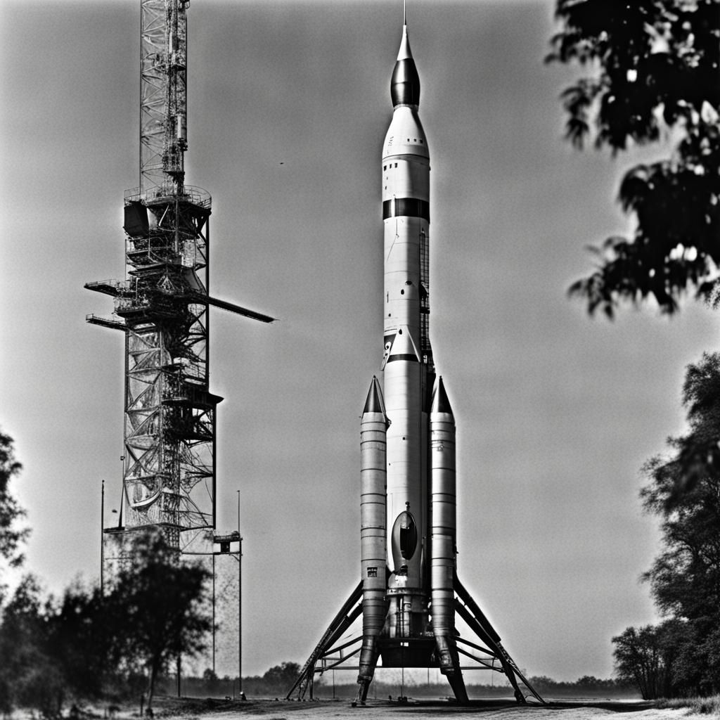 Rocket Launching to the Moon