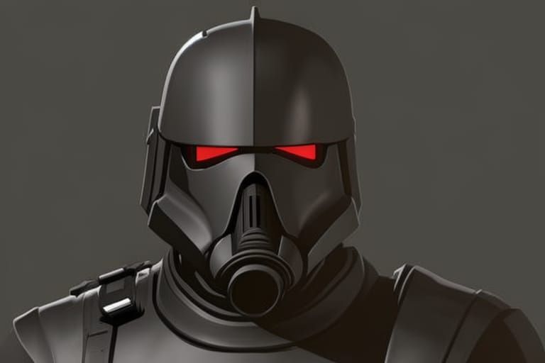 Dark Trooper Gas Mask in Wolf Brigade Style