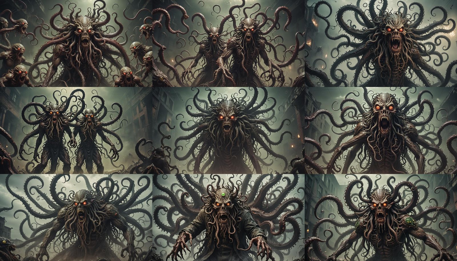 Lovecraftian Demon in Apocalyptic Landscape, CGI