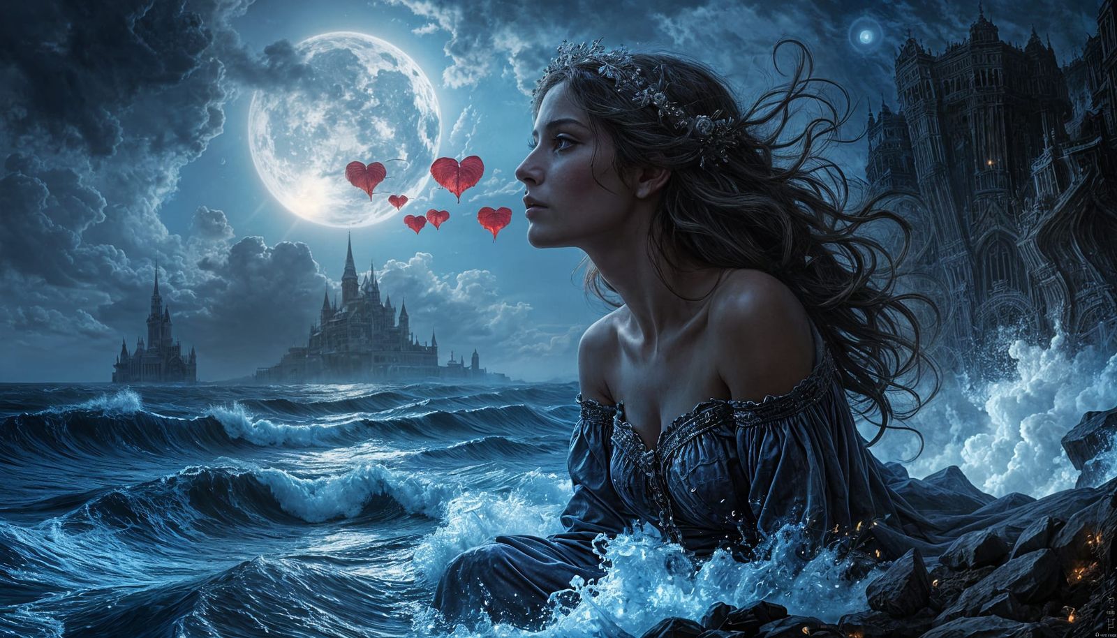 Intricate Femme Portrait in Gustave Doré Style