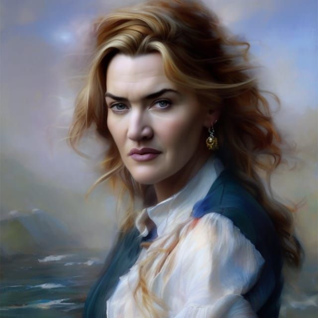 Attractive Woman Portrait in Fantasy Art Style