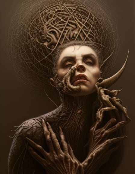 Surrealist Napalm Death: Detailed Ethereal Rendering