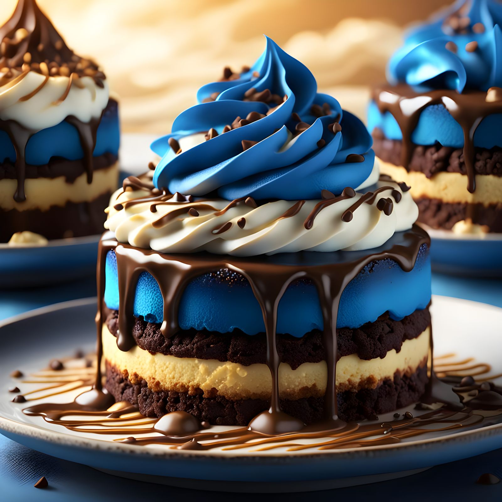 Chocolate and Vanilla Dessert Fantasy Concept Art