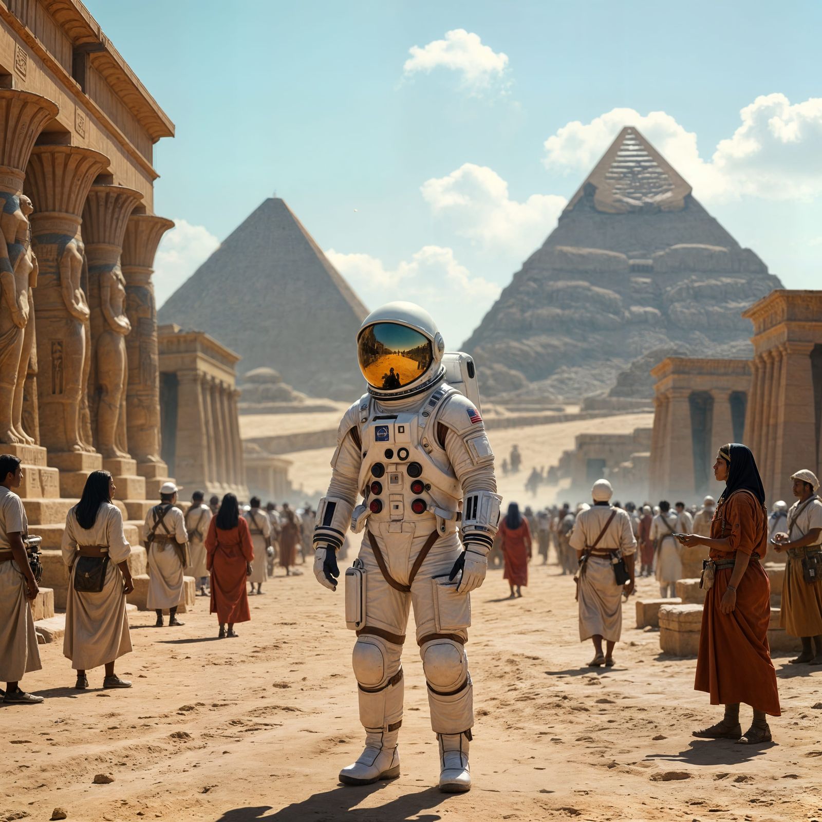 Astronaut in Ancient Egypt: A Temporal Collision