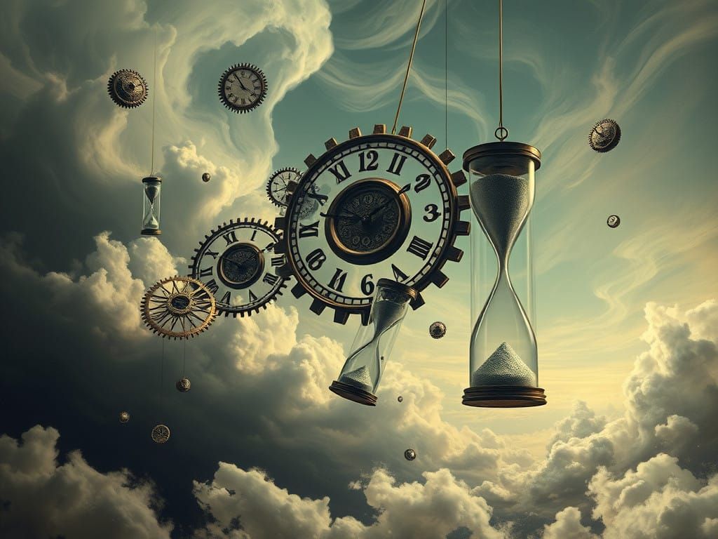 Surrealist Dreamscape of Shattered Time