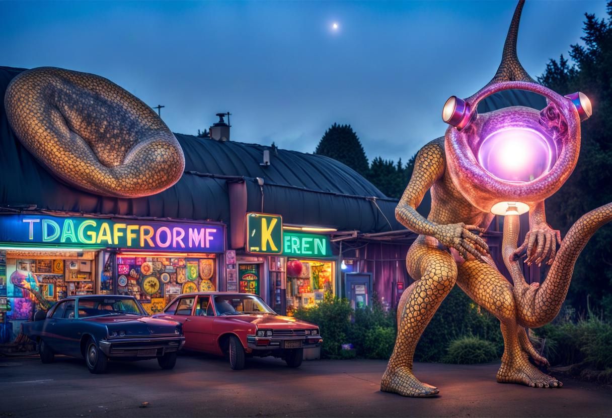 Extravagant Alien Characters in Photorealistic Style