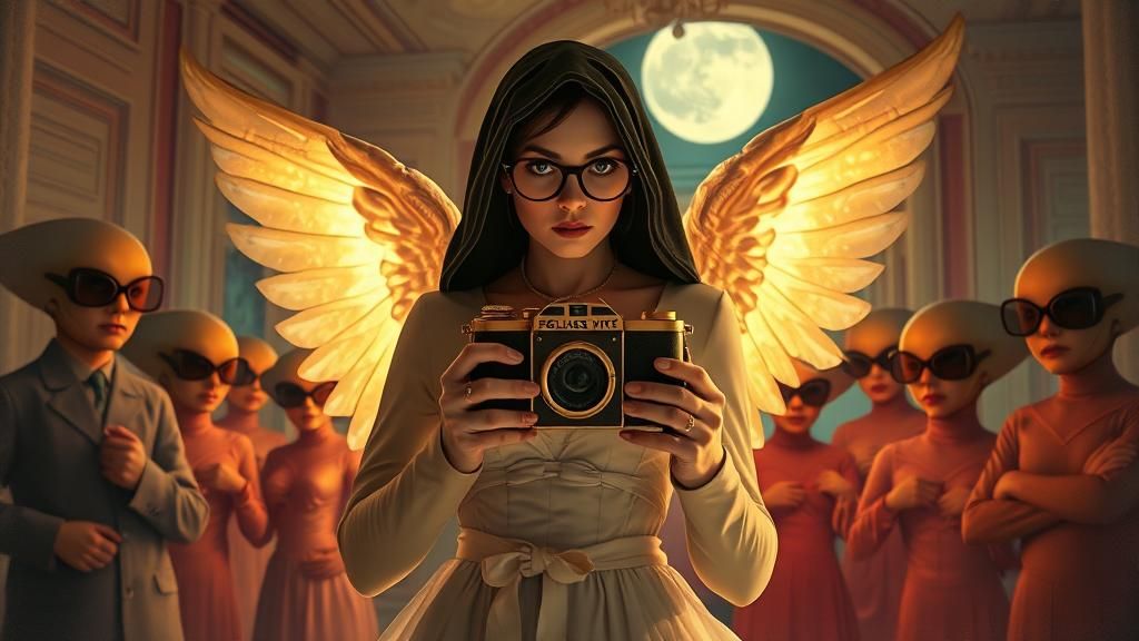 Surrealist Angel at Extraterrestrial Costume Party