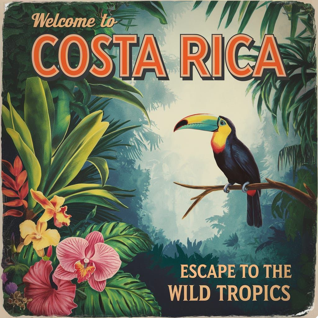 Vintage Travel Posters: Costa Rica