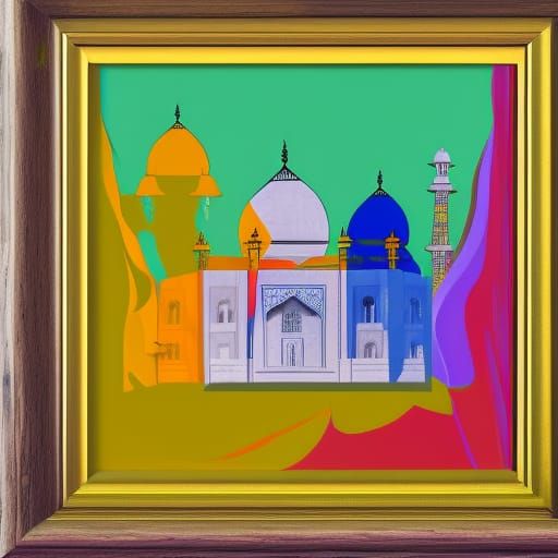 Taj Mahal Color Festival: Abstract Art