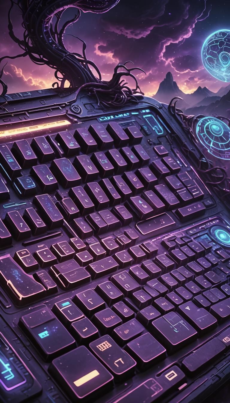 Alien Keyboard Concept Art in Unreal Engine 5