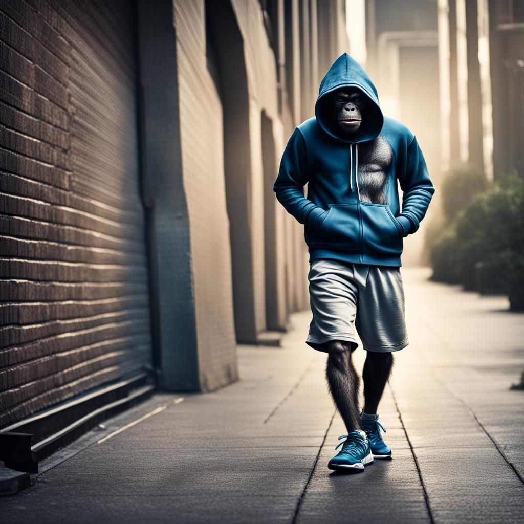 Anthro Ape in a Hoodie 231110D